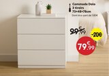 Commode Dolo 3 tiroirs en promo chez Maxi Bazar Clichy à 79,99 €