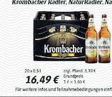 Radler im Angebot bei Getränkefachmarkt Rausch in Wetzlar Radler Angebote von Krombacher bei Getränkefachmarkt Rausch Wetzlar für 16,49 €