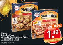 Wagner Steinofen-Pizza, herzhafter Flammkuchen, Pizzies oder Original Piccolinis bei famila Nordost in Stade Wagner Steinofen-Pizza, herzhafter Flammkuchen, Pizzies oder Original Piccolinis im Angebot bei famila Nordost Stade für 1,49 €