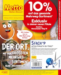 Netto Marken-Discount Prospekt für Aachen: "10% auf das gesamte Mehrweg-Sortiment", 4 Seiten, 03.03.2025 - 08.03.2025