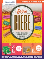 Catalogue Supermarchés E.Leclerc en cours à Moyon et alentours, "la foire à la BIÈRE", 16 pages, 14/10/2025 - 25/10/2025