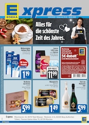 E xpress Supermarkt Prospekt der aktuellen Woche mit 4 Seiten, gültig von 15.12.2025 bis 20.12.2025, in Münsing und Umgebung Aktueller E xpress Supermarkt Prospekt in Münsing und Umgebung, "Wir lieben Lebensmittel." mit 4 Seiten, 15.12.2025 - 20.12.2025