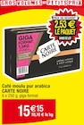 Café moulu pur arabica - CARTE NOIRE en promo chez Cora Seclin à 15,15 €