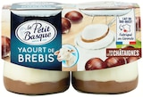 Yaourt de brebis sur lit de châtaignes - Le Petit Basque en promo chez Intermarché Super Périgueux à 1,35 €