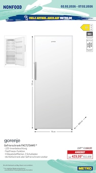 Gefrierschrank im METRO Prospekt "Wochenangebote SCO + App Deals" mit 28 Seiten (München)