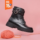 Promo Boots à boucles et lacets noir fille à 15,00 € dans le catalogue La Halle à Montdidier