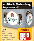 Pils im Angebot bei REWE in Greifswald Pils Angebote von Lübzer bei REWE Greifswald für 9,99 €