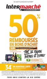 Catalogue Intermarché "50% REMBOURSÉS EN BONS D'ACHAT SUR TOUT LE RAYON BIÈRES ET CIDRES" à Beaucouzé et alentours, 28 pages, 09/04/2024 - 21/04/2024