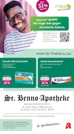 mea - meine apotheke Apotheken Prospekt der aktuellen Woche mit 4 Seiten, gültig von 01.06.2026 bis 30.06.2026, in Penzing und Umgebung Aktueller mea - meine apotheke Apotheken Prospekt in Penzing und Umgebung, "Unsere Juni-Angebote" mit 4 Seiten, 01.06.2026 - 30.06.2026