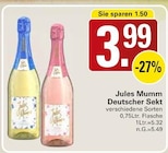 Jules Mumm im Angebot bei WEZ in Bad Oeynhausen Jules Mumm Angebote bei WEZ Bad Oeynhausen für 3,99 €