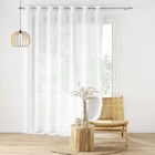 Voilage effet lin tissé blanc 240x240 cm en promo chez Décor Discount Voilage effet lin tissé blanc 240x240 cm dans le catalogue Décor Discount