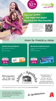 Aktueller mea - meine apotheke Prospekt "Unsere Oktober-Angebote" Seite 1 von 4 Seiten für Hamburg