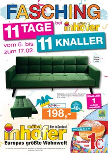 Brötchen im Möbel Inhofer Prospekt "FASCHING BEI MÖBEL INHOFER" mit 6 Seiten (Reutlingen)