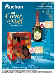 Auchan Hypermarché  Catalogue "Au coeur de Noël : guide boissons", 24 pages, Aigremont,  30/11/2022 - 24/12/2022