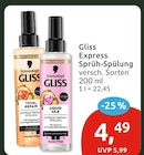 Gliss Express Sprüh-Spülung von Schwarzkopf im aktuellen budni Prospekt