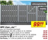 WPC-Zaun Jan Grundelement für 44,99 € bei toom Baumarkt im Angebot WPC-Zaun Jan Grundelement im aktuellen toom Baumarkt Prospekt