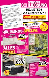 Aktueller Opti-Megastore Möbel & Einrichtung Prospekt in Schöningen und Umgebung, "Räumungs-Spezial" mit 16 Seiten, 01.08.2025 - 30.08.2025