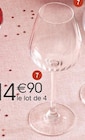 Verres à vin Swirly 35 cl ou 47 cl CRISTAL D’ARQUES en promo chez Carrefour Garges-lès-Gonesse à 14,90 €