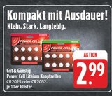Power Cell Lithium Knopfzellen CR2025 Angebote von Gut & Günstig bei EDEKA Zwickau für 2,99 €