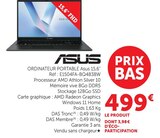 Ordinateur portable 15,6" - ASUS - Hyper U à Vincennes Ordinateur portable 15,6" - ASUS en promo chez Hyper U Vincennes à 499,00 €