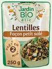 Sachet express lentilles façon petit salé, saveurs du terroir, bio à Intermarché dans Madière Sachet express lentilles façon petit salé, saveurs du terroir, bio à Intermarché dans Madière