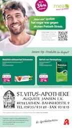 Apotheken Prospekt von mea - meine apotheke in Haren Aktueller mea - meine apotheke Apotheken Prospekt für Haren: Unsere August-Angebote mit 4} Seiten, 01.08.2026 - 31.08.2026