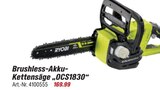 Brushless-Akku-Kettensäge OCS1830 Angebote von Ryobi bei toom Baumarkt Rosenheim für 169,99 €