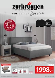 Zurbrüggen Prospekt: "RUF BETTEN SPEZIAL", 8 Seiten, 18.04.2026 - 30.06.2026