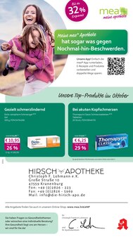 Aktueller mea - meine apotheke Prospekt "Unsere Oktober-Angebote" Seite 1 von 4 Seiten für Kranenburg