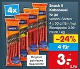 Aktuelles Snack it Kabanossi to go Angebot bei Netto Marken-Discount in Erfurt ab 3,00 €
