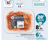 Crevette cuite - U - Super U à Boulogne-Billancourt Crevette cuite - U en promo chez Super U Boulogne-Billancourt à 6,80 €