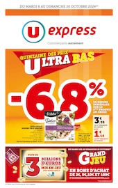 Prospectus U Express à La Maladrerie, "La quinzaine des prix ultra bas", 12 pages de promos valables du 08/10/2024 au 20/10/2024