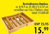 Besteckkasten Bambus im Angebot bei SB Möbel Boss in Koblenz Besteckkasten Bambus Angebote bei SB Möbel Boss Koblenz für 15,99 €