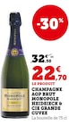 Champagne AOP Brut Grande Cuvee en promo chez Super U Grasse à 22,70 €