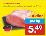 Schweine-Rücken im Angebot bei Netto Marken-Discount in Rostock Schweine-Rücken Angebote bei Netto Marken-Discount Rostock für 5,49 €