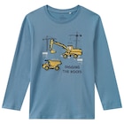 Aktuelles Jungen Langarmshirt mit gesticktem Motiv Angebot bei Ernstings family in Düsseldorf ab 9,99 €