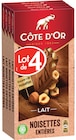 Tablettes de chocolat au lait noisettes entières - CÔTE D'OR en promo chez Intermarché Hyper Limoges à 9,13 €