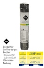 Deckel für Coffee-to-go Becher im Angebot bei METRO in Göppingen Deckel für Coffee-to-go Becher Angebote von Rioba bei METRO Göppingen für 3,56 €