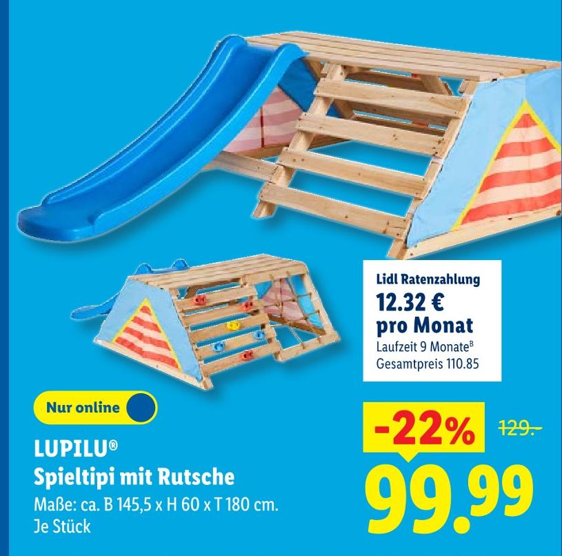 Spieltipi mit Rutsche