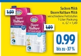 Unsere Haltbare Milch Vollmilch im Angebot bei diska in Görlitz Unsere Haltbare Milch Vollmilch Angebote von Sachsen Milch bei diska Görlitz für 0,99 €