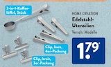 Edelstahl-Utensilien Angebote von Home Creation bei ALDI SÜD Kleve für 1,79 €