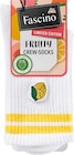 Crew Socken mit Zitronen-Stickerei weiß Gr. 35-38 von Fascino im aktuellen dm-drogerie markt Prospekt für 3,65 €