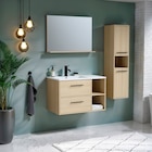 Ensemble meuble l. 80 cm + vasque + miroir "arty" dans le catalogue Brico Dépôt