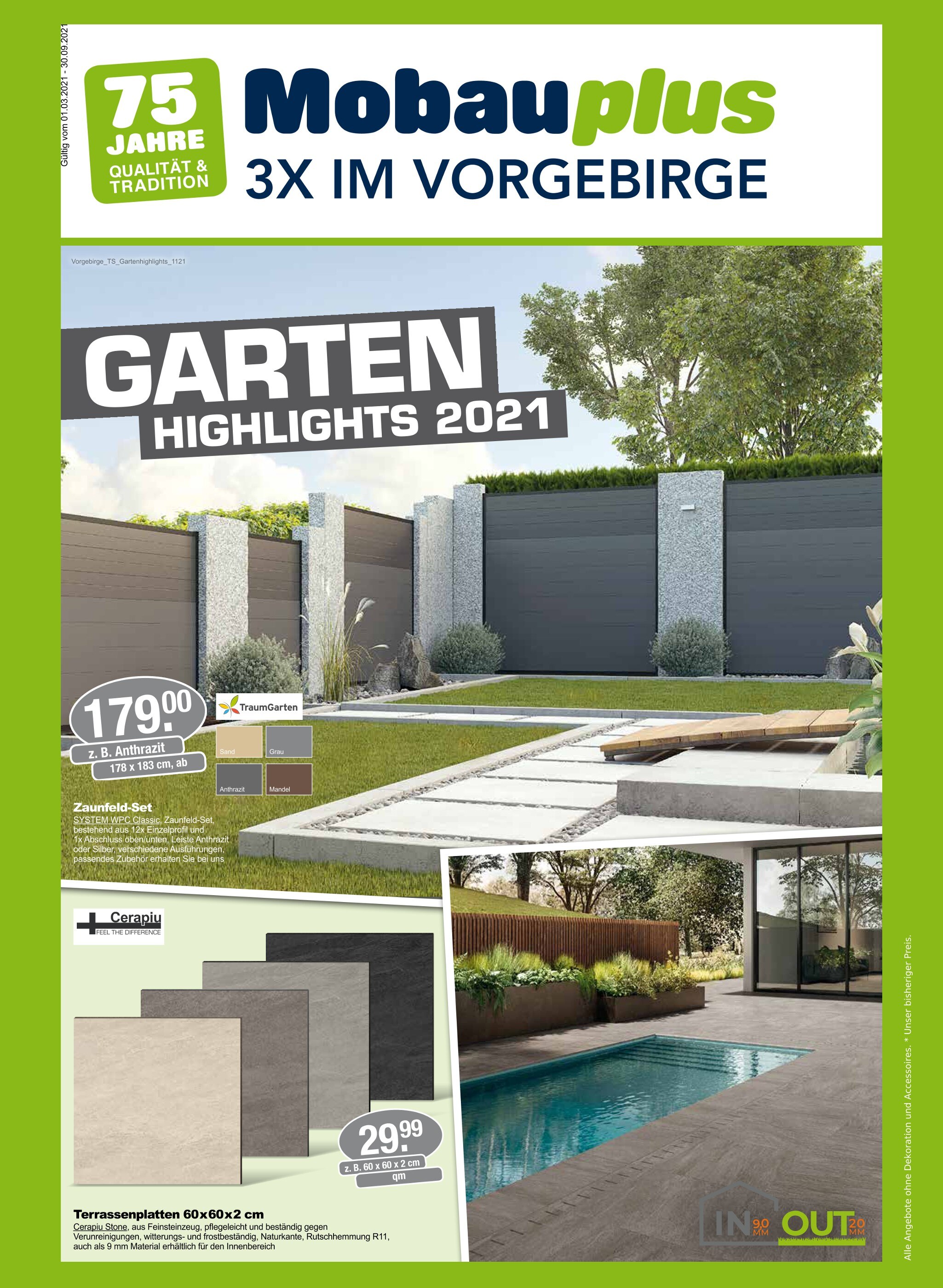 Mobauplus Vorgebirge Prospekt für Bornheim mit 24 Seiten Mobauplus Vorgebirge Prospekt für Bornheim: "Gartenhighlights 2021!", 24 Seiten, 01.03.2021 - 30.09.2021
