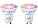 GU10 Tunable White & Color 60W Glas Zweierpack Smarte LED Kalt-Warmweiß und Farbe im MediaMarkt Saturn Prospekt GU10 Tunable White & Color 60W Glas Zweierpack Smarte LED Kalt-Warmweiß und Farbe von WIZ im aktuellen MediaMarkt Saturn Prospekt für 17,99 €