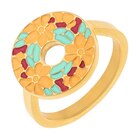 Bague en acier dore et laque cercle fleuri - Le Manège à Bijoux Bague en acier dore et laque cercle fleuri à 15,00 € dans le catalogue Le Manège à Bijoux