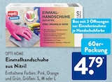 Einmalhandschuhe aus Nitril Angebote von OPTI HOME bei ALDI SÜD Schwäbisch Hall für 4,79 €