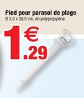 Pied pour parasol de plage en promo chez Bazarland Grenoble à 1,29 €