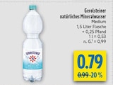 natürliches Mineralwasser Medium Angebote von Gerolsteiner bei diska Weiden für 0,79 €