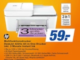 Multifunktionsdrucker DeskJet 4220e All-in-One-Drucker inkl. 3 Monate Instant Ink Angebote von Hp bei expert Hof für 59,00 €